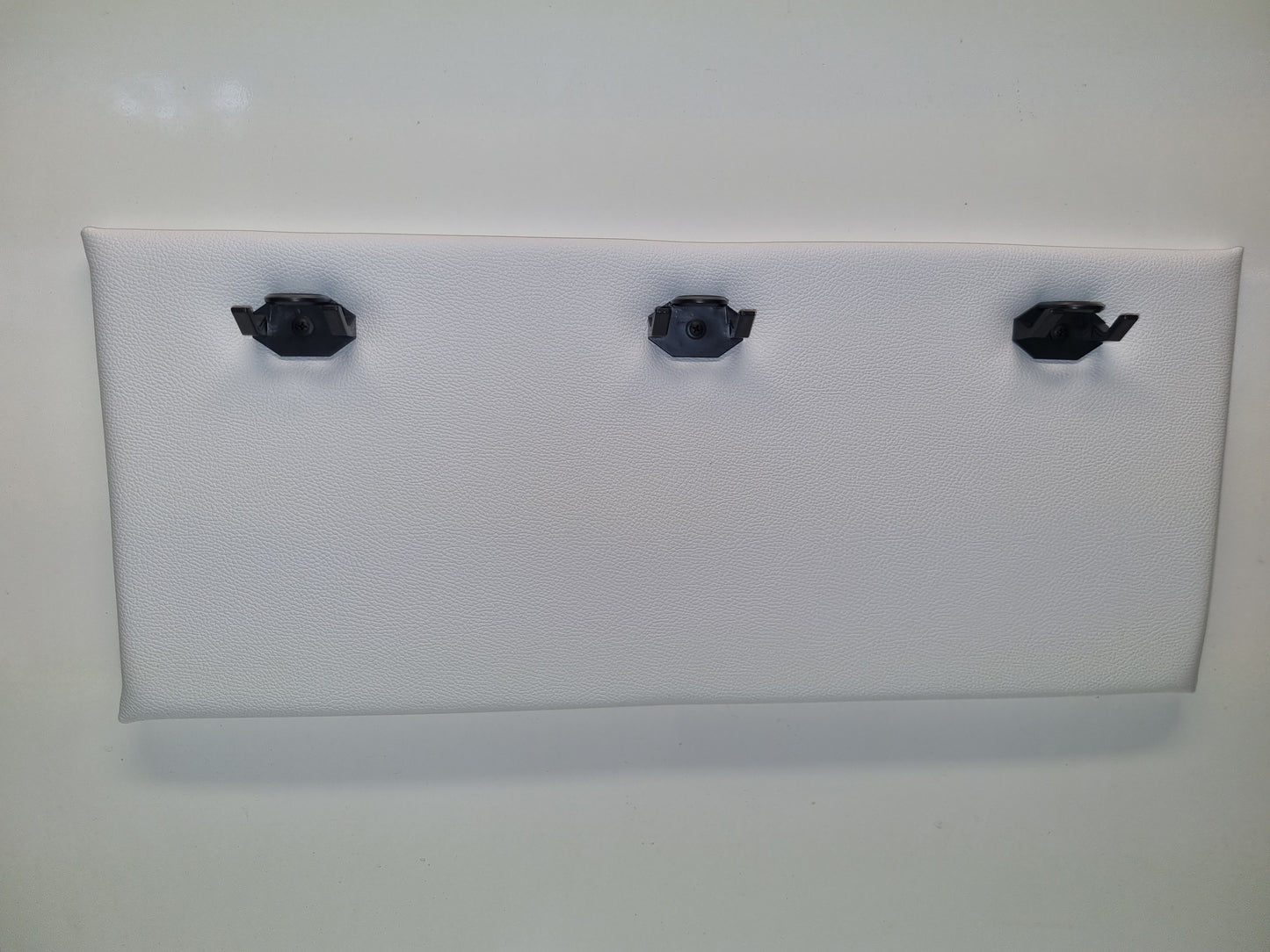 Baseball cap hanger three hooks board only 600mm wide x 350mm high Faux leather