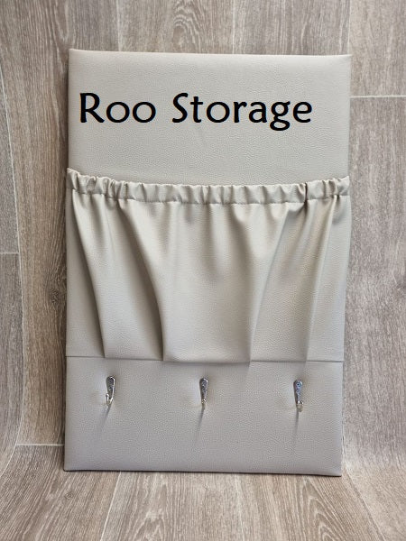 Caravan storage pocket large with hooks 400 x 600mm Vinyl, faux leather