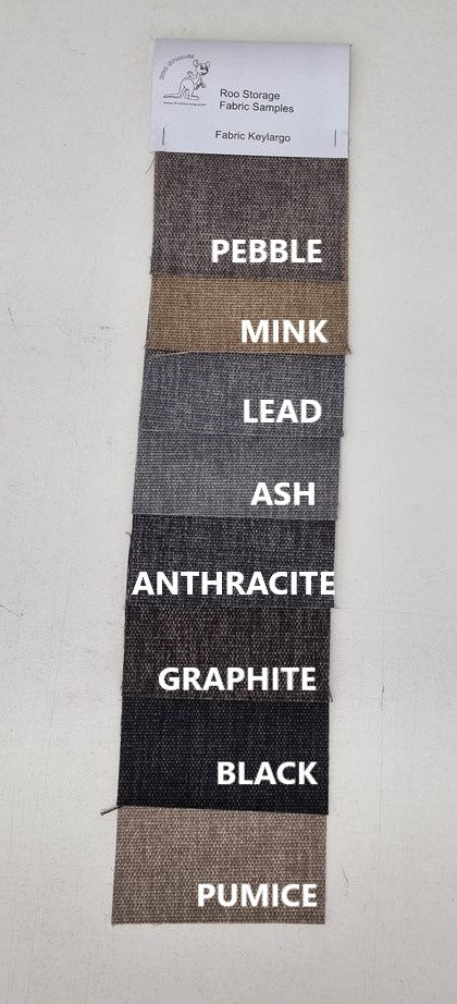 Tall skinny fabric three pocket 200 x 750mm