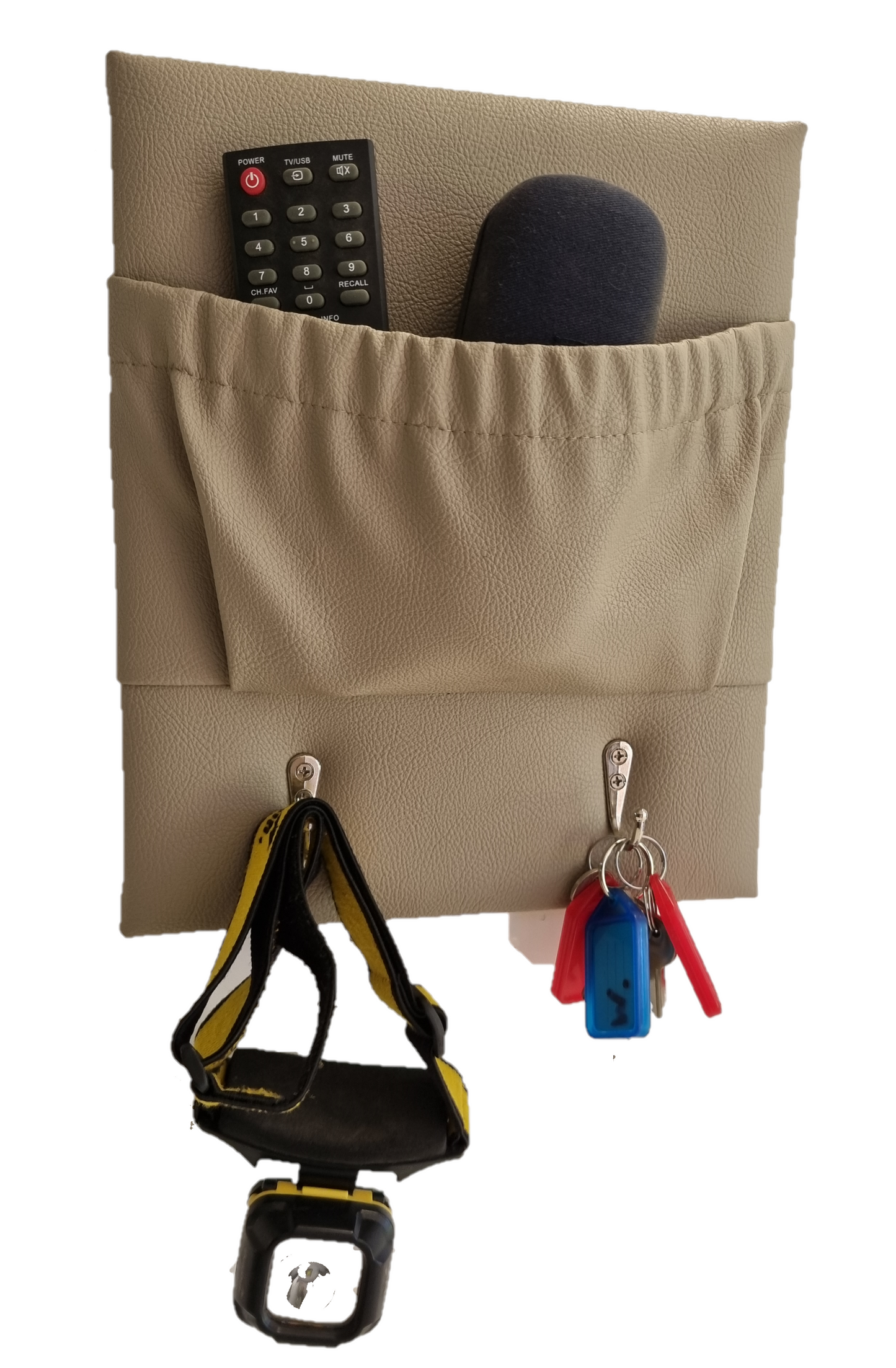 250mm x 300mm (H) Small storage pocket with hooks below, Eastwood