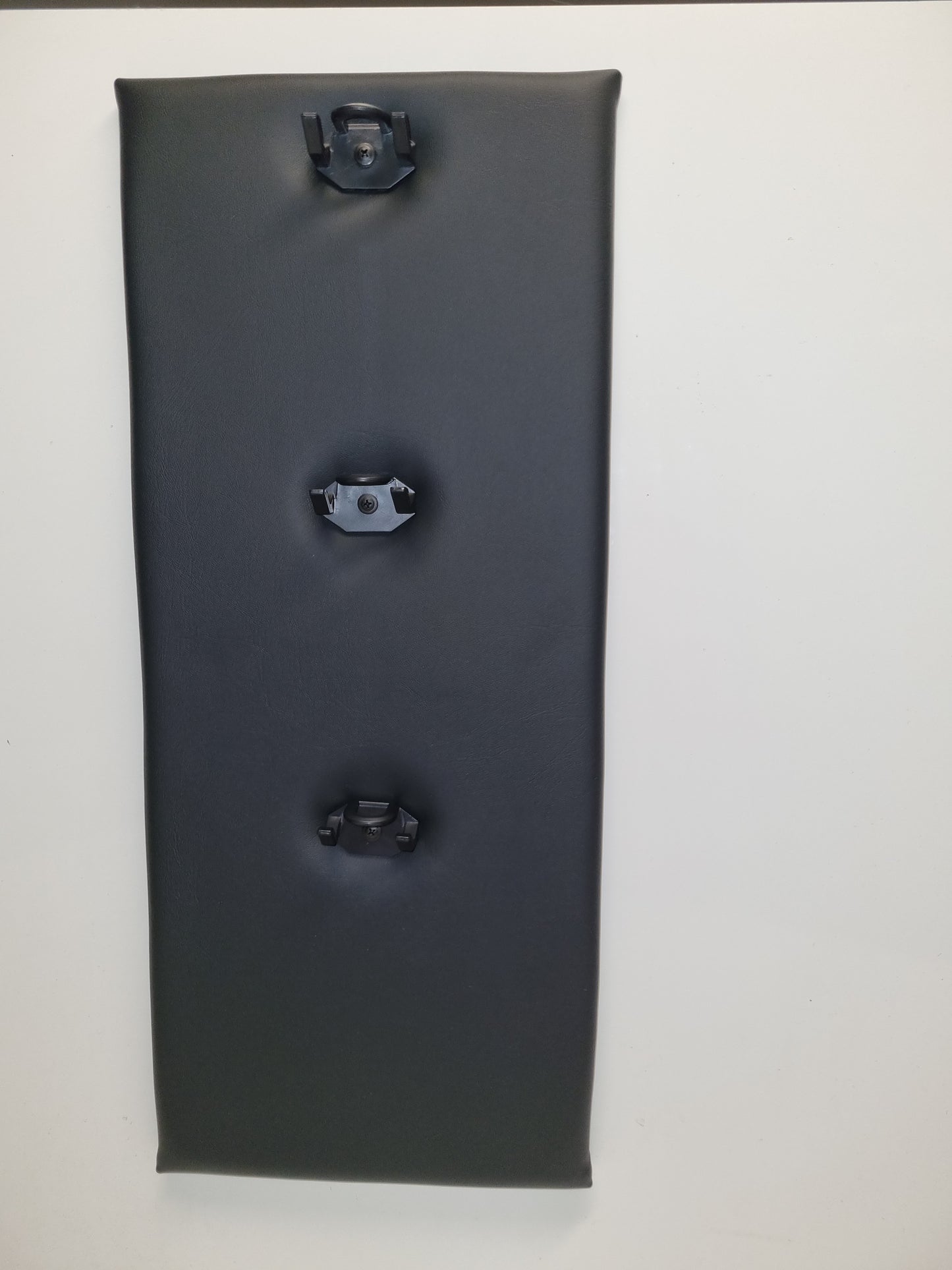 Baseball cap hanger three hooks board only 350mm wide x 600mm high Faux leather