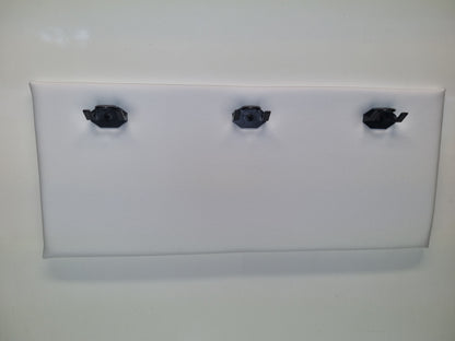 Baseball cap hanger three hooks board only 600mm wide x 350mm high Faux leather