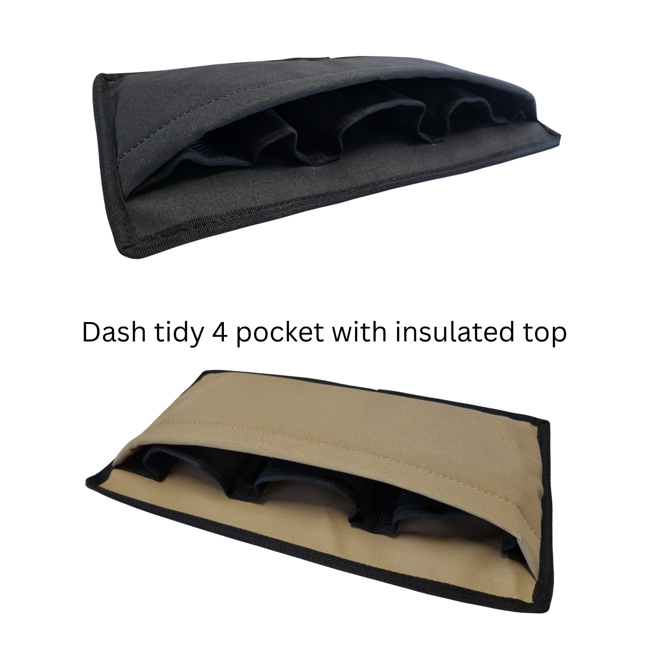 Canvas dash tidy with insulated top on a white background