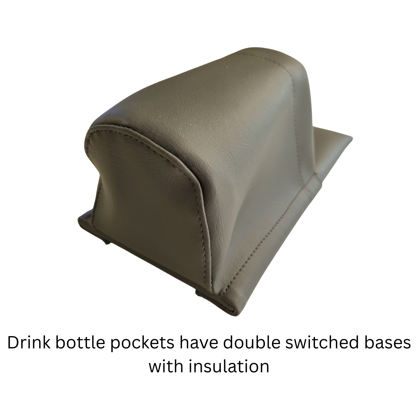 Single drink bottle holder vinyl or faux leather