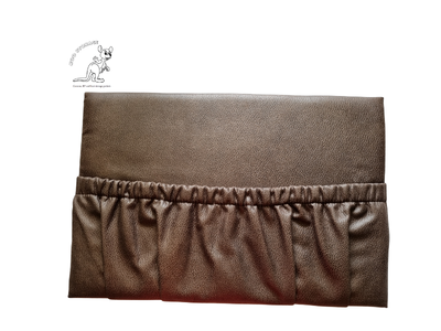 Caravan storage pocket 300 x 450mm single pocket with three hooks Vinyl or faux leather