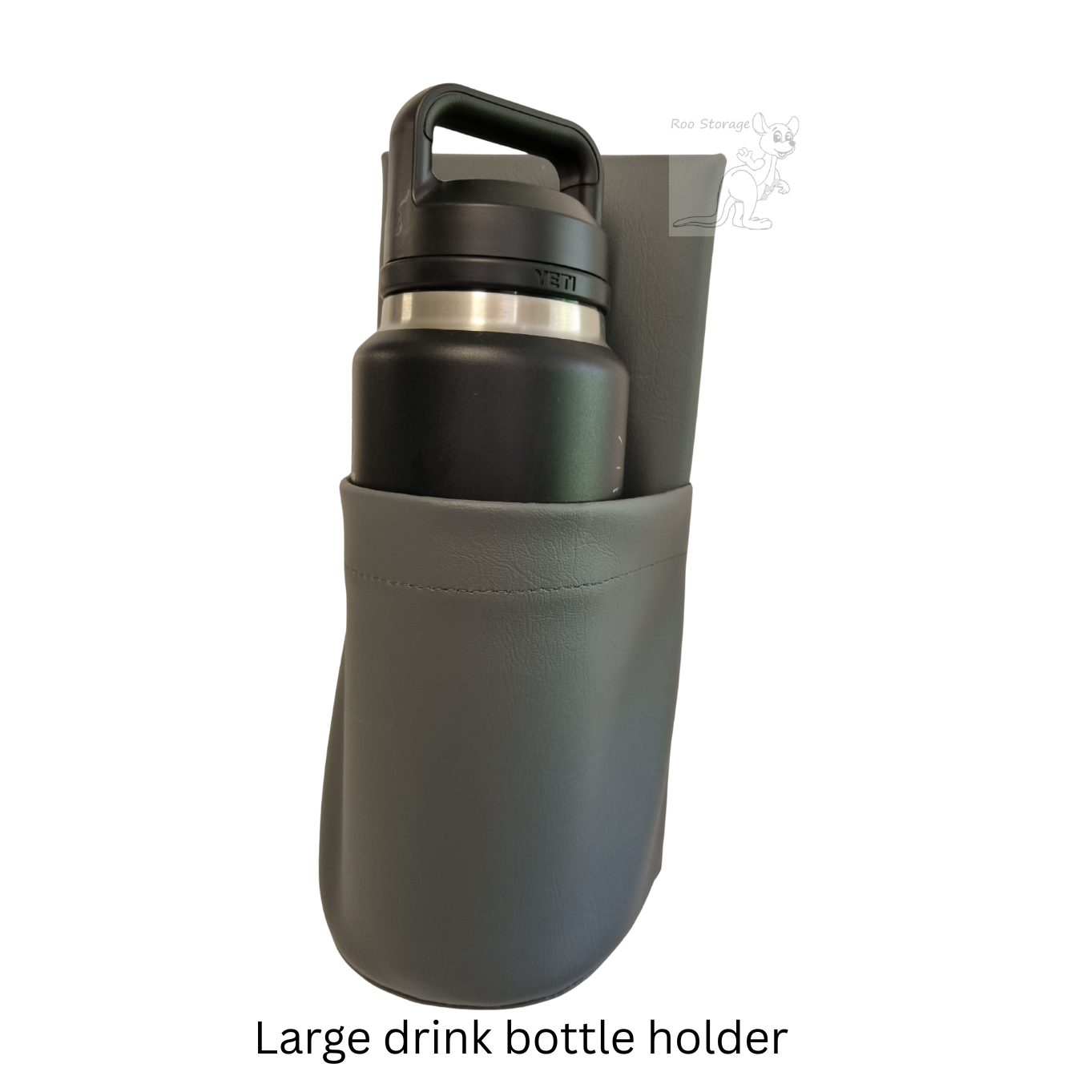 Single drink bottle holder vinyl or faux leather