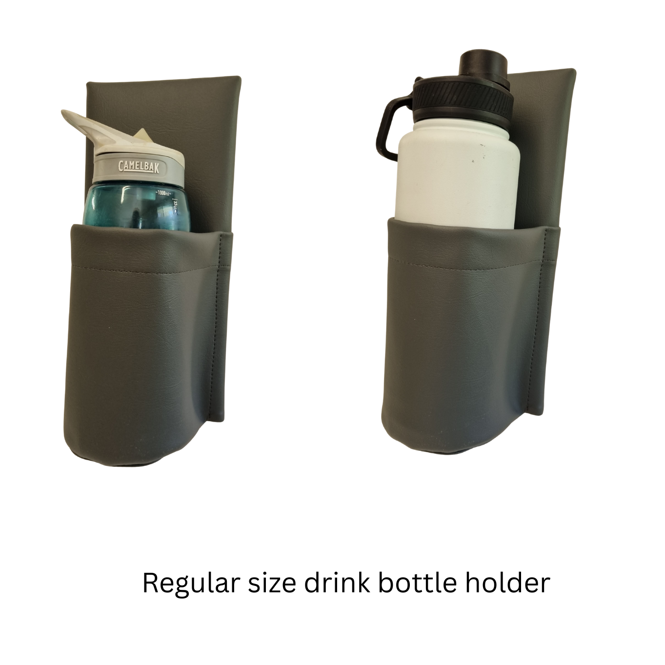 Single drink bottle holder vinyl or faux leather