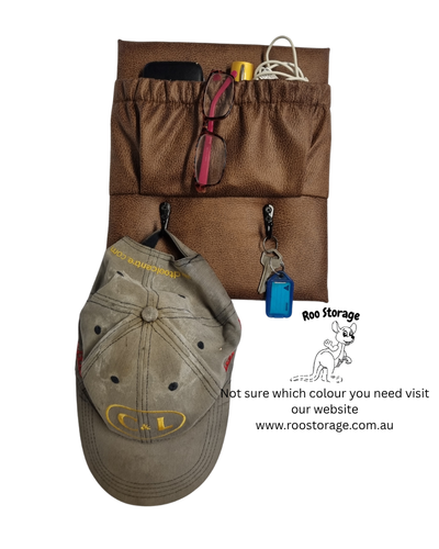 250mm x 300mm (H) Small storage pocket with hooks below, Eastwood