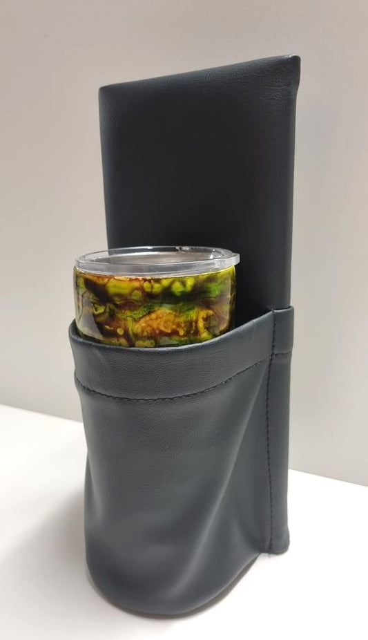 Single Water bottle holder vinyl or faux leather